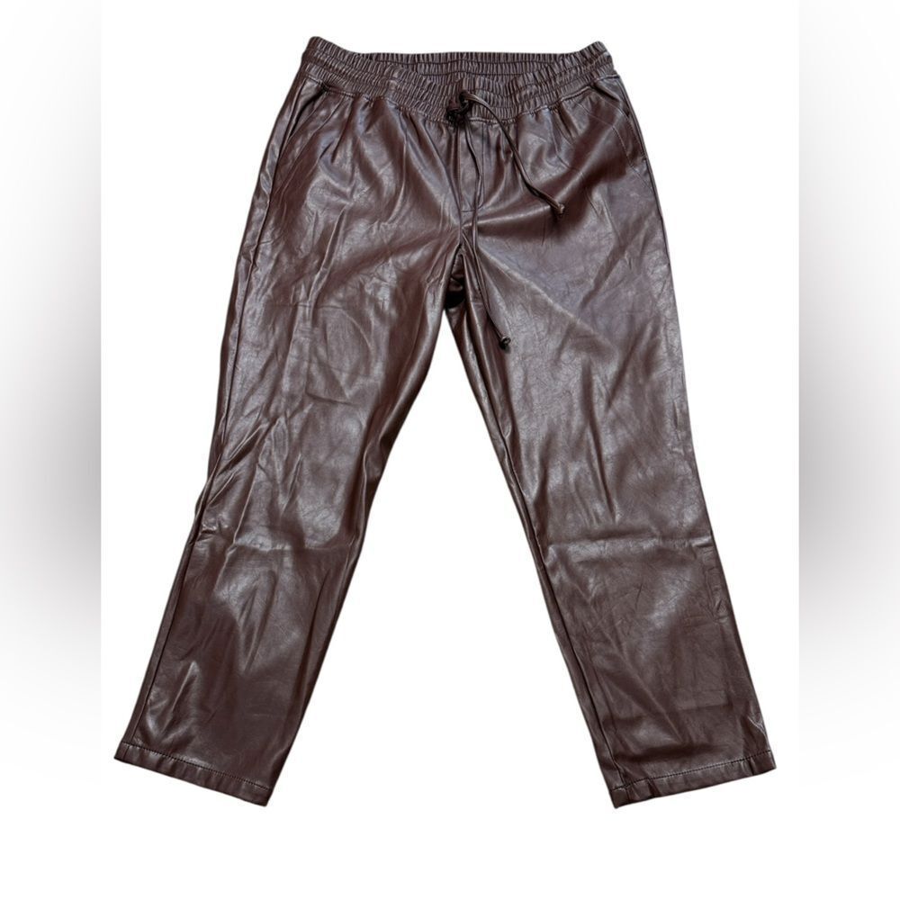 Kut From the Cloth Chocolate Brown Faux Leather Pants